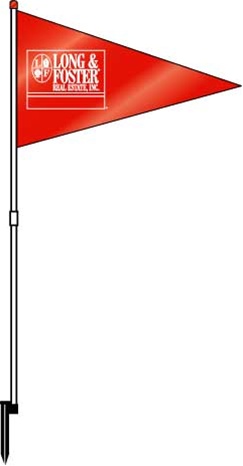 Pvc Logo Flag W Pole Long Foster Pennant Flag Red W White
